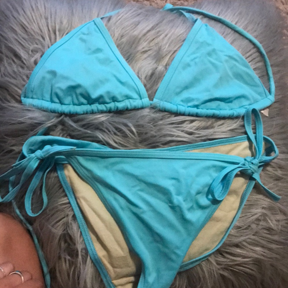 Victoria’s Secret light blue triangle bikini